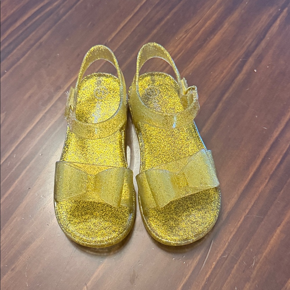 Cat & Jack Glittery Gold Kids Sandals